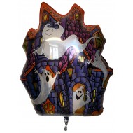 Halloween Spøgelses Slot folie ballon 65 cm